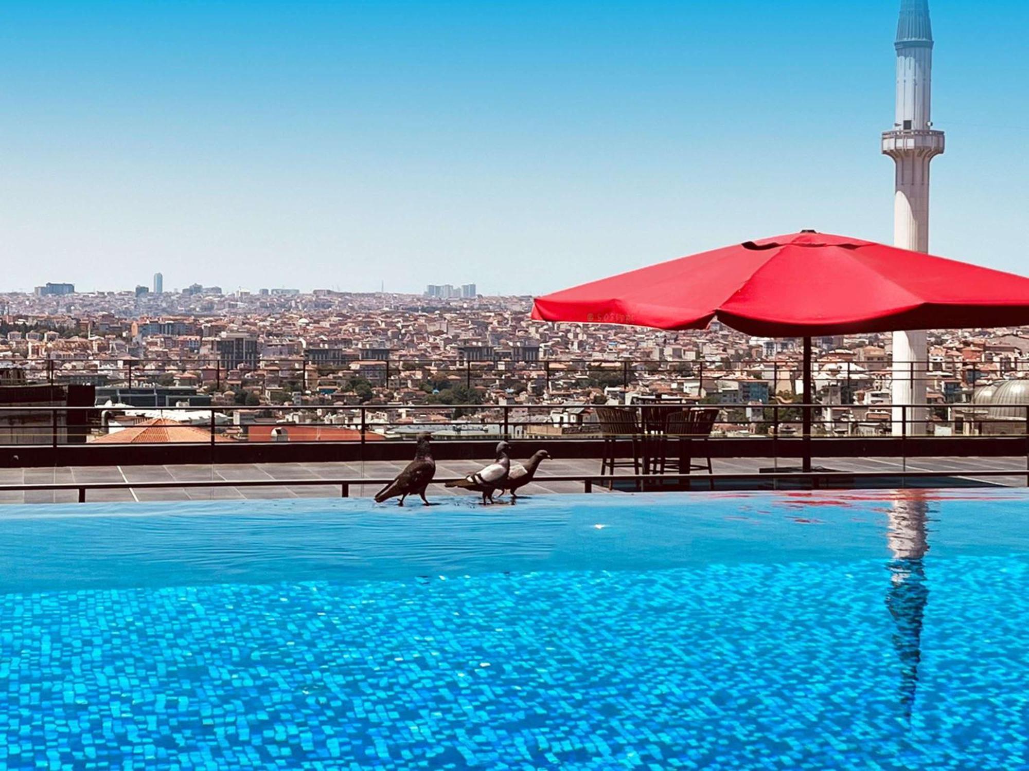 Hotel Sofitel Istanbul Taksim Zewnętrze zdjęcie View from the rooftop pool